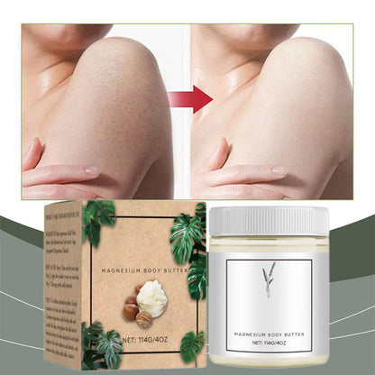 Natural Magnesium Cream for Neuropathy, Magnesium Body Butter Deeply Moisturizes Skin, Soft Smooth Magnesium Lotion Leg Cream