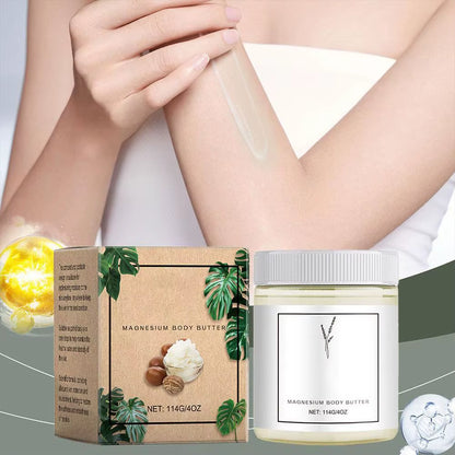 Natural Magnesium Cream for Neuropathy, Magnesium Body Butter Deeply Moisturizes Skin, Soft Smooth Magnesium Lotion Leg Cream